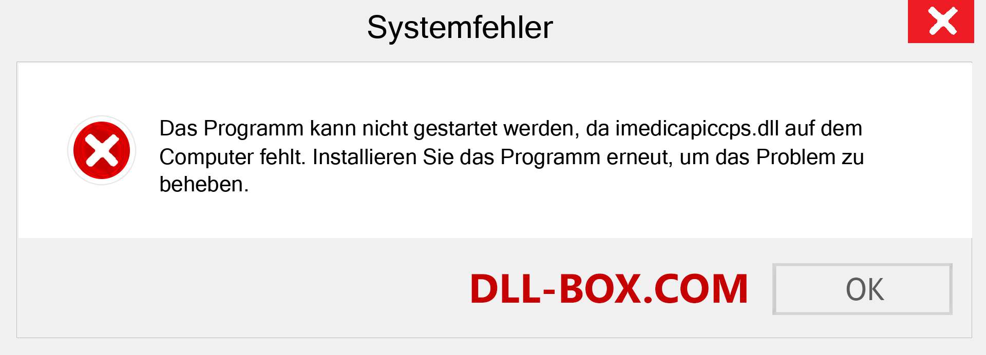 imedicapiccps.dll-Datei fehlt?. Download für Windows 7, 8, 10 - Fix imedicapiccps dll Missing Error unter Windows, Fotos, Bildern